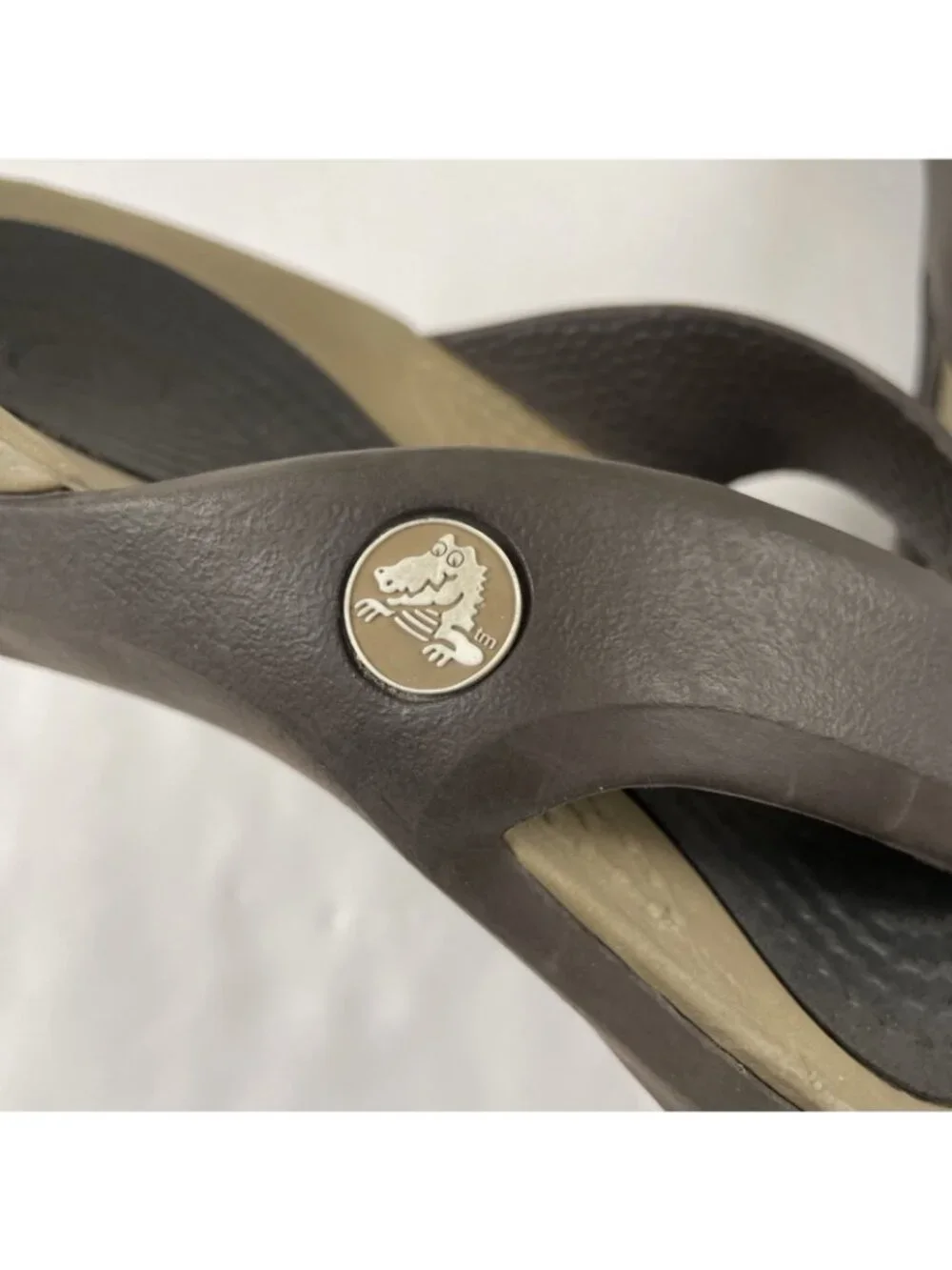 CROCS Modi Sport Flip Flop Sandals Men's 7 Women's 9 Tan Brown Lightweight